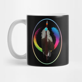 Pride Paint and Eagle Feathers Mug